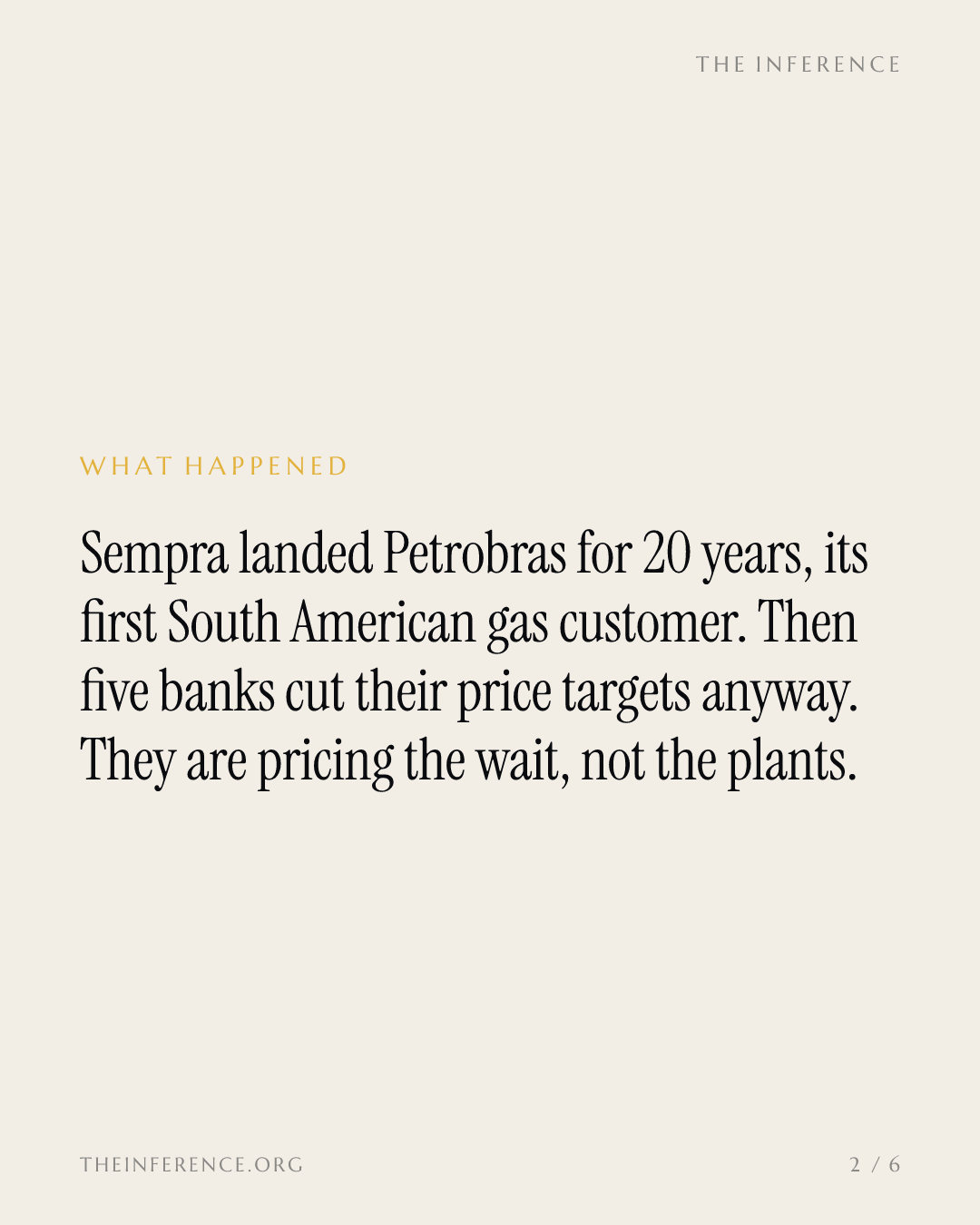 Sempra signs Petrobras for 20 years, and five banks cut their targets anyway — slide 1