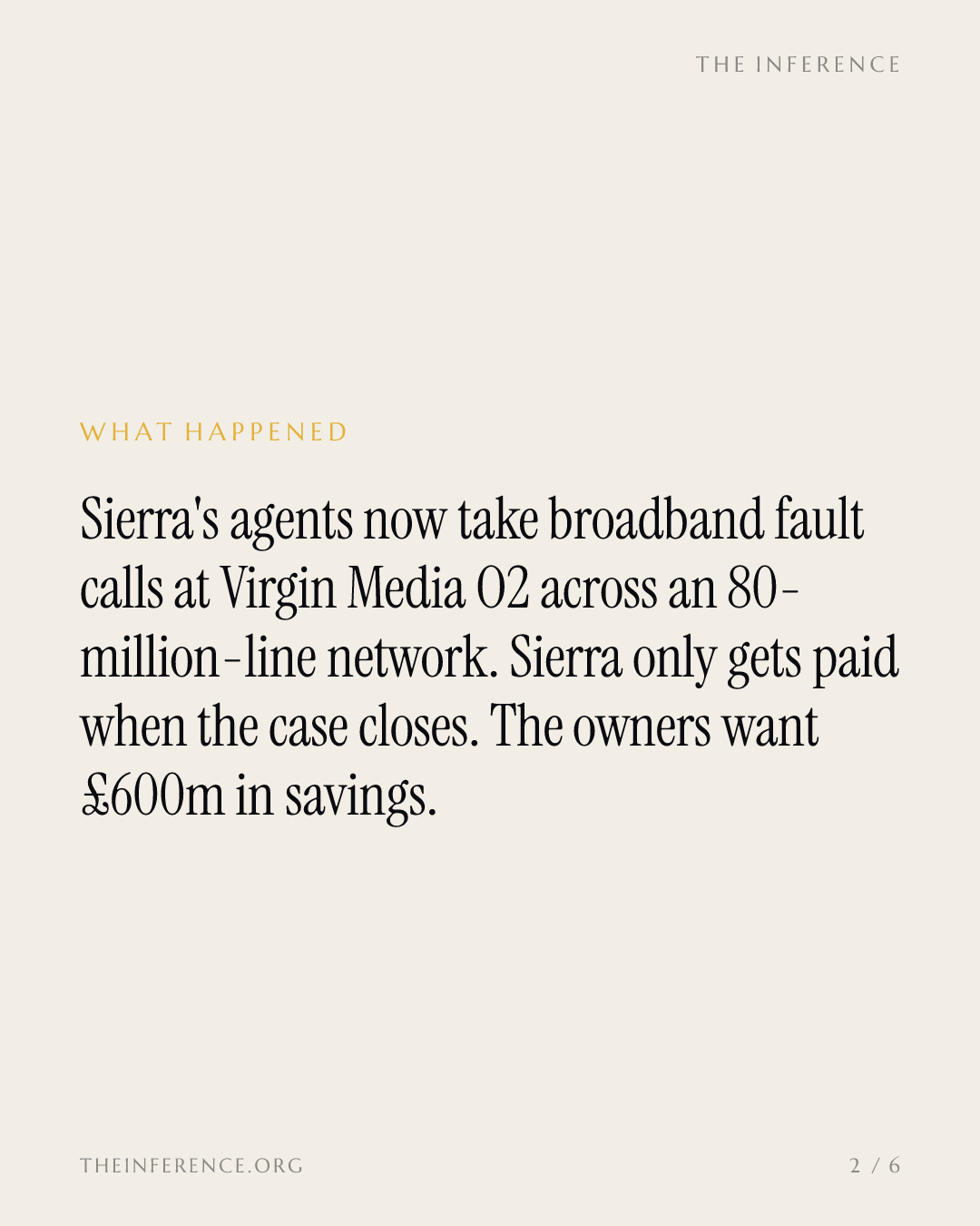 Sierras KI-Agenten mit Erfolgsabrechnung gehen in einem Telekomnetz mit 80 Millionen Anschlüssen an den Start – während Einsparungen von 600 Millionen Pfund im Raum stehen — slide 1