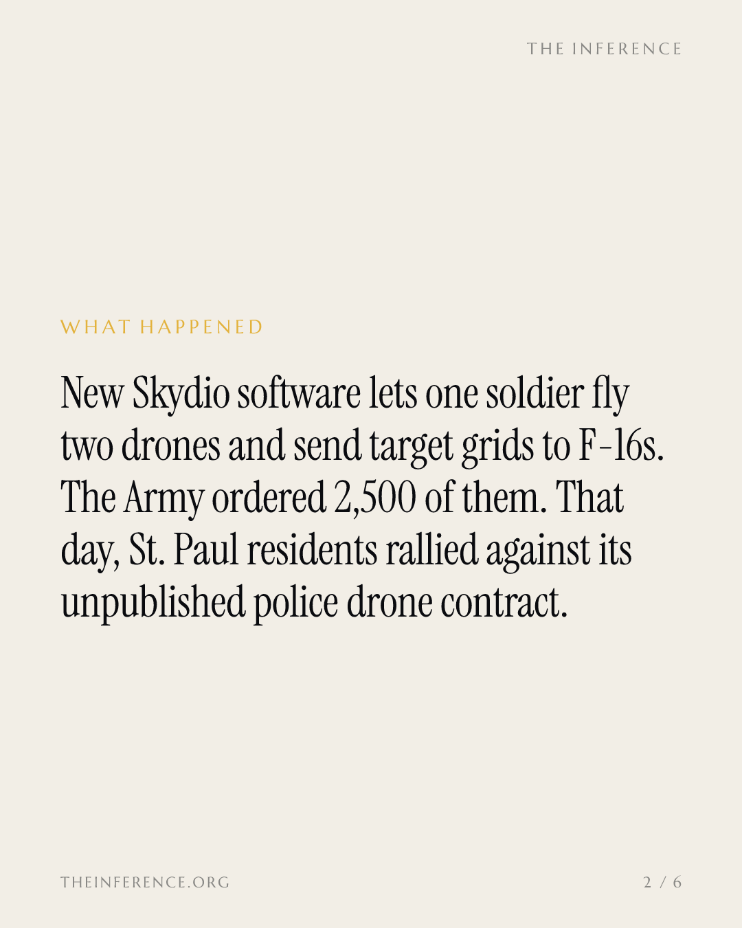 Skydio sells the Army one-soldier, two-drone targeting after a $52 million order as its police deals shrink — slide 1