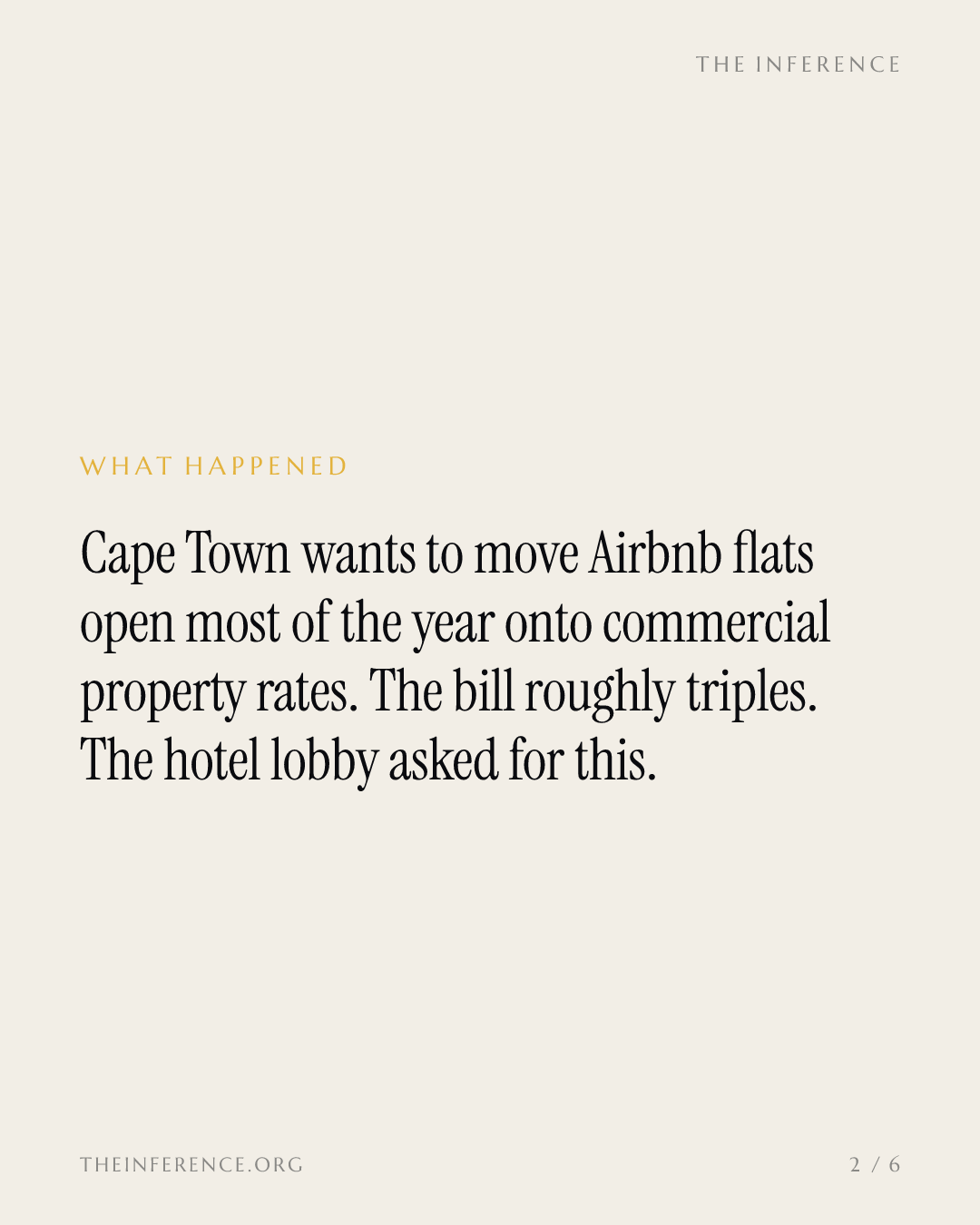 Cape Town moves to triple rates on Airbnb flats offered most of the year — slide 1
