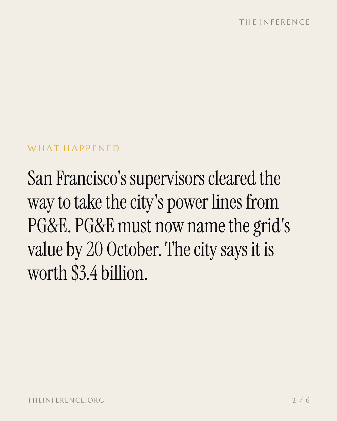 San Francisco ebnet den Weg zur Übernahme des PG&E-Netzes – der Preiskampf beginnt am 20. Oktober — slide 1