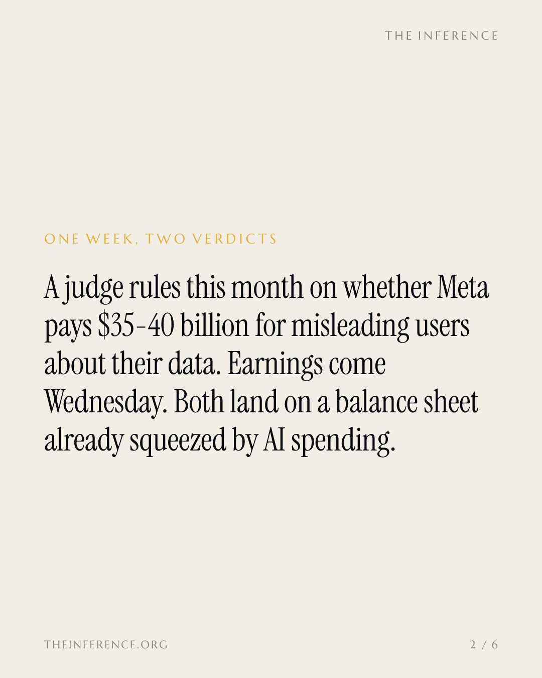 Meta faces New Mexico's $35-40 billion penalty ask and Wall Street's $1,000 target in one week — slide 1