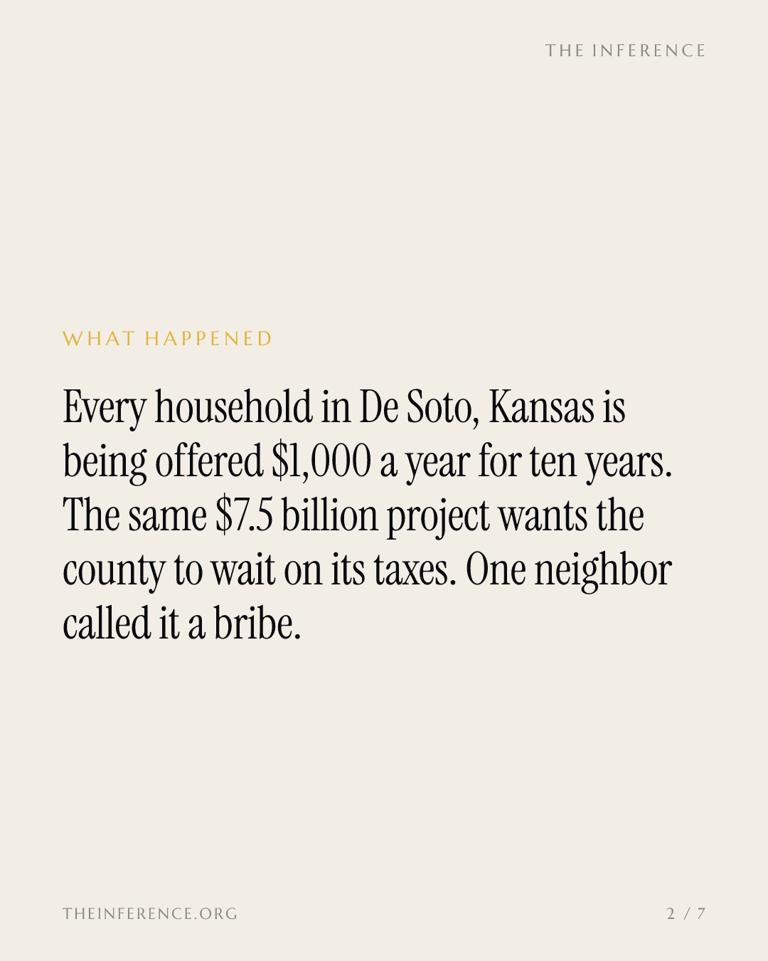 Digital Realty offers De Soto $1,000 a household while asking Johnson County to defer the taxes — slide 1