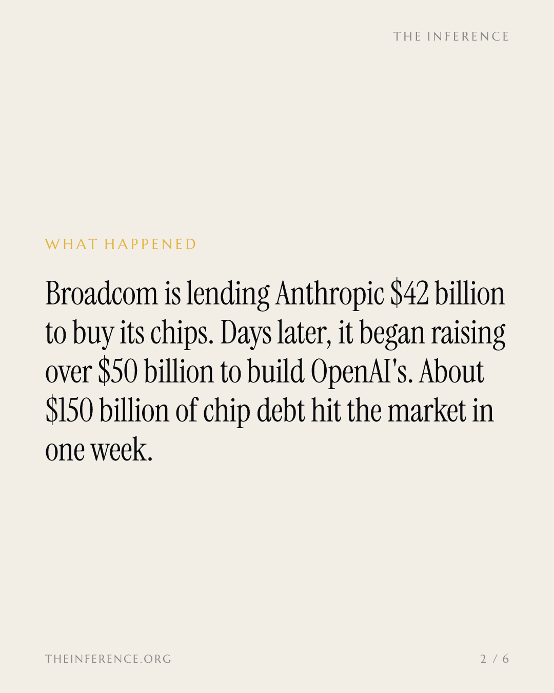 Broadcom lends Anthropic $42 billion, then raises $50 billion for OpenAI's chips — slide 1