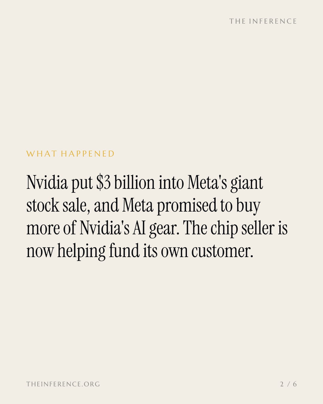 Nvidia bought $3 billion of Meta's $25 billion stock sale as Meta expands its Nvidia orders — slide 1