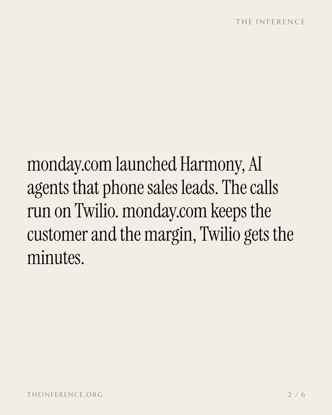 monday.com's AI callers run on Twilio, and Twilio's Oct. 29 print meets price targets $160 apart — slide 1