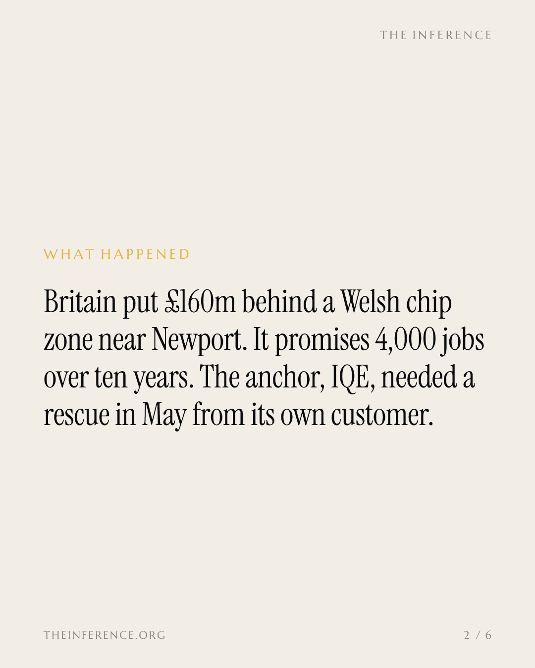The £160m AI chip zone anchored by a company its own customer had to rescue — slide 1