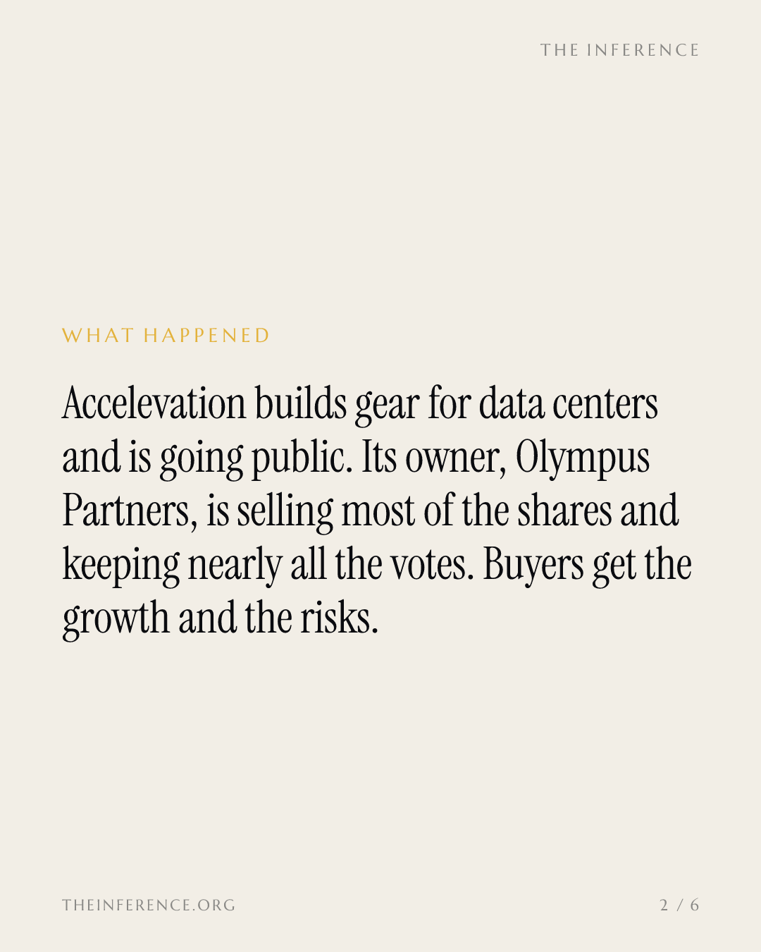 Olympus Partners Sells $513 Million of Accelevation's IPO and Keeps 85% of the Votes — slide 1
