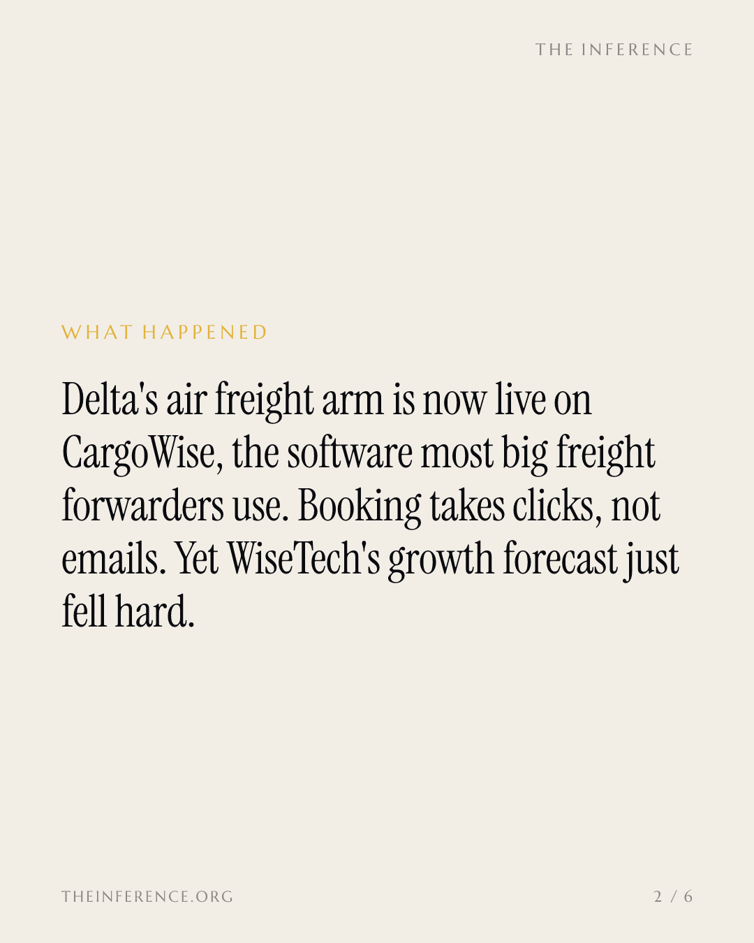 Delta Cargo goes live on WiseTech's CargoWise as revenue growth slows from 79% to 6-10% — slide 1