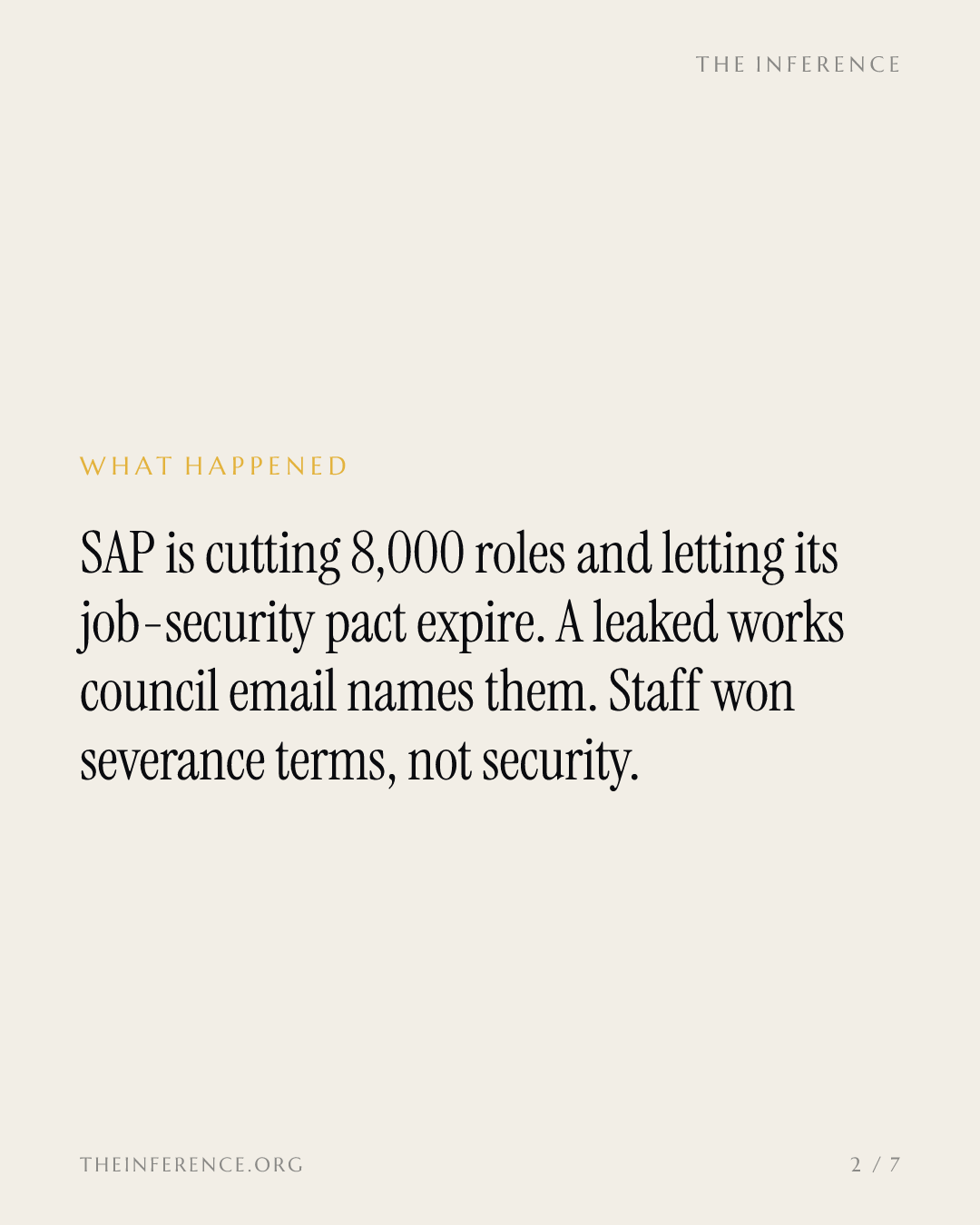 SAP's AI pivot now has a price list: 8,000 roles and a dead job-security pact — slide 1