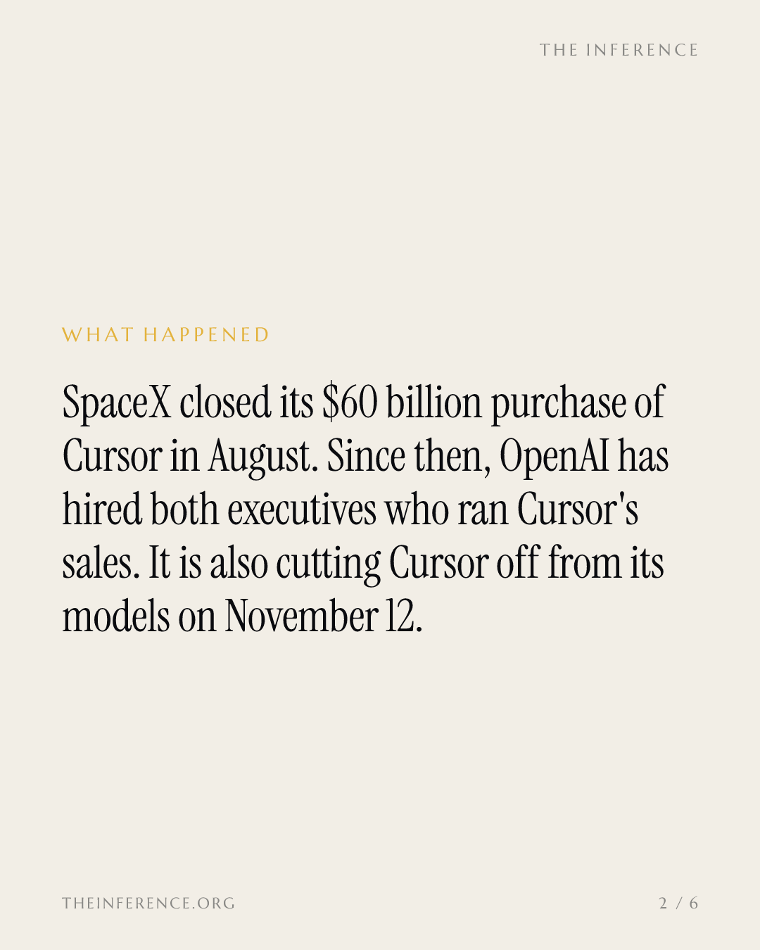 Musk paid $60 billion for Cursor; OpenAI just hired its two top sellers — slide 1