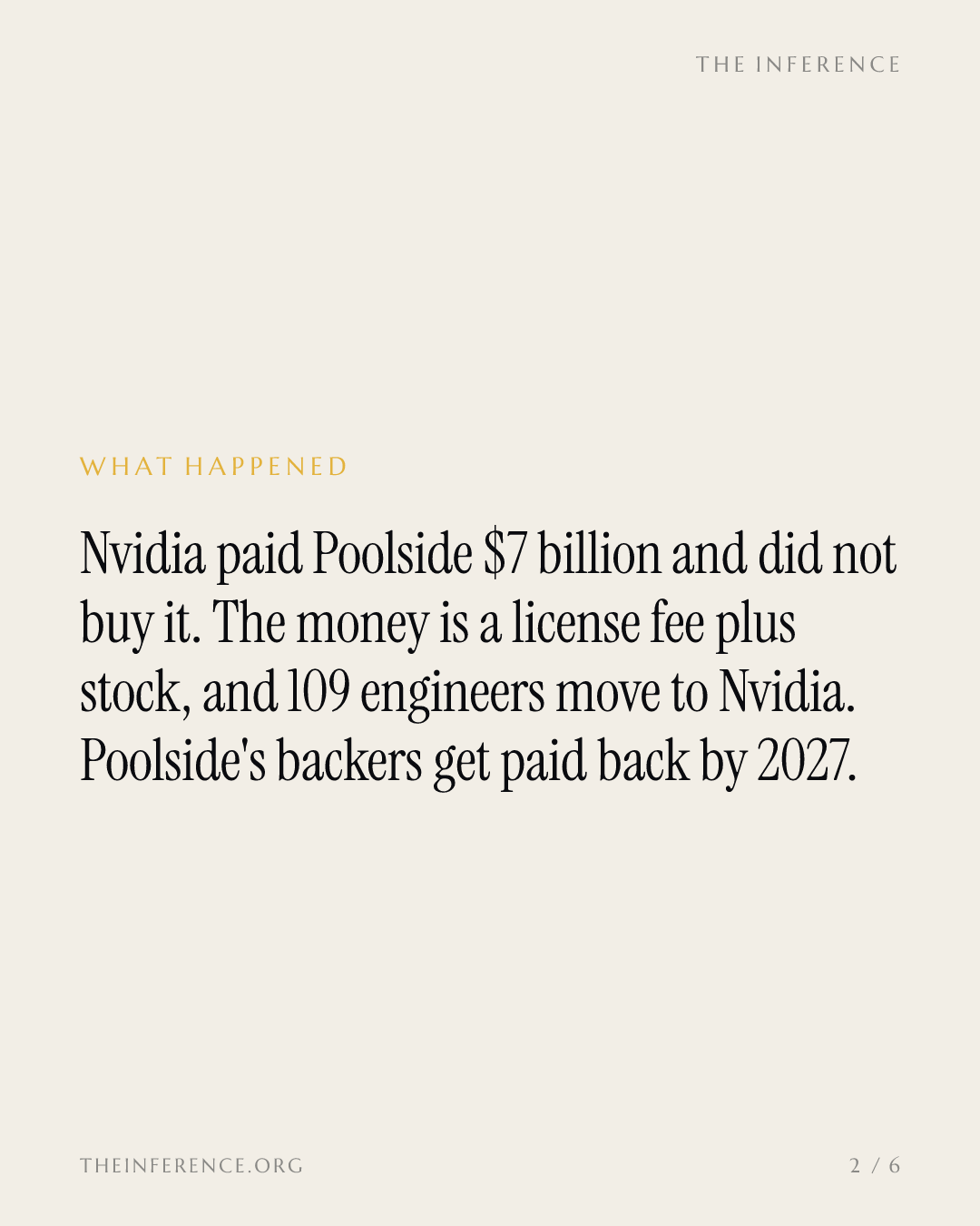 Nvidia paid Poolside $7 billion to not buy it — slide 1