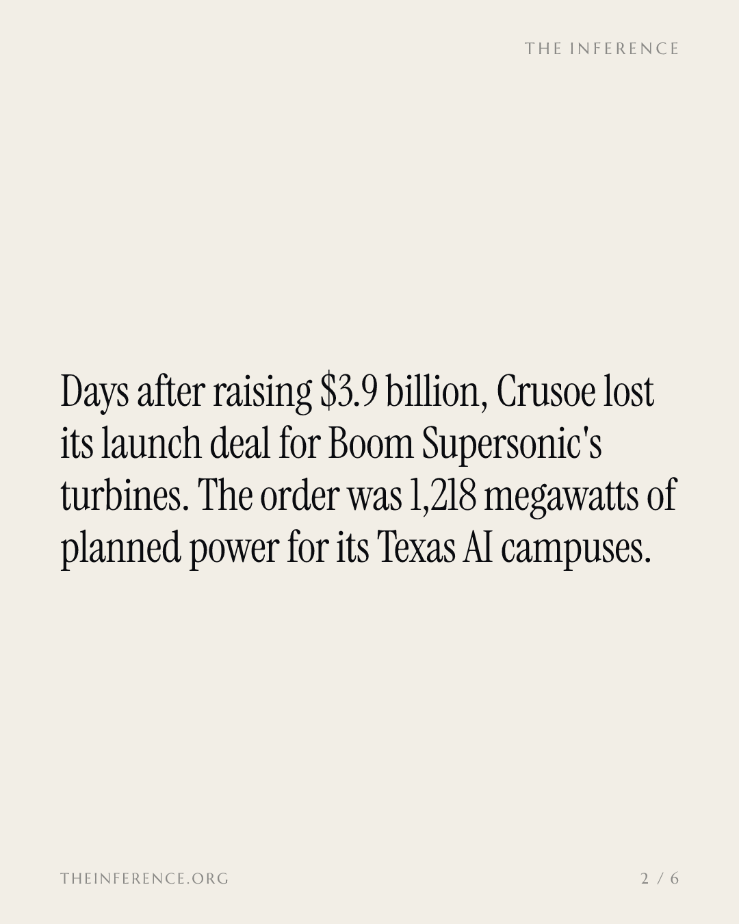 Crusoe and Boom Supersonic scrapped their $1.25 billion turbine deal days after Crusoe's $3.9 billion round — slide 1
