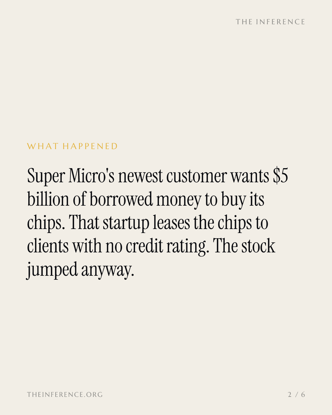 Super Micro's $5 Billion Order Rides on Debt to Unrated Clients — slide 1