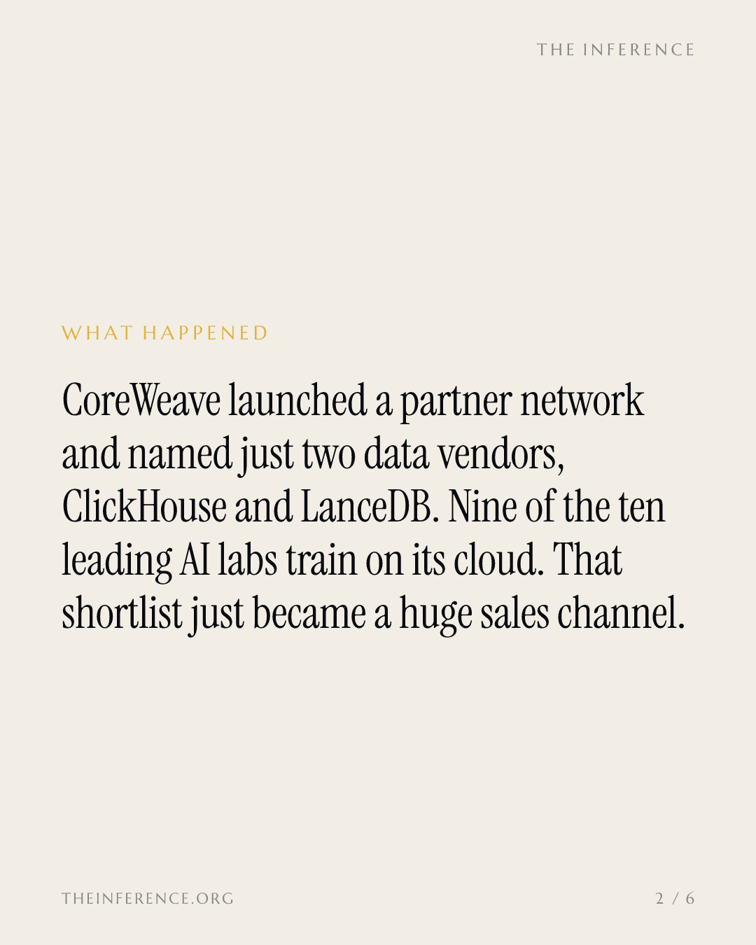 CoreWeave has named the data layer it wants AI labs to build on — slide 1