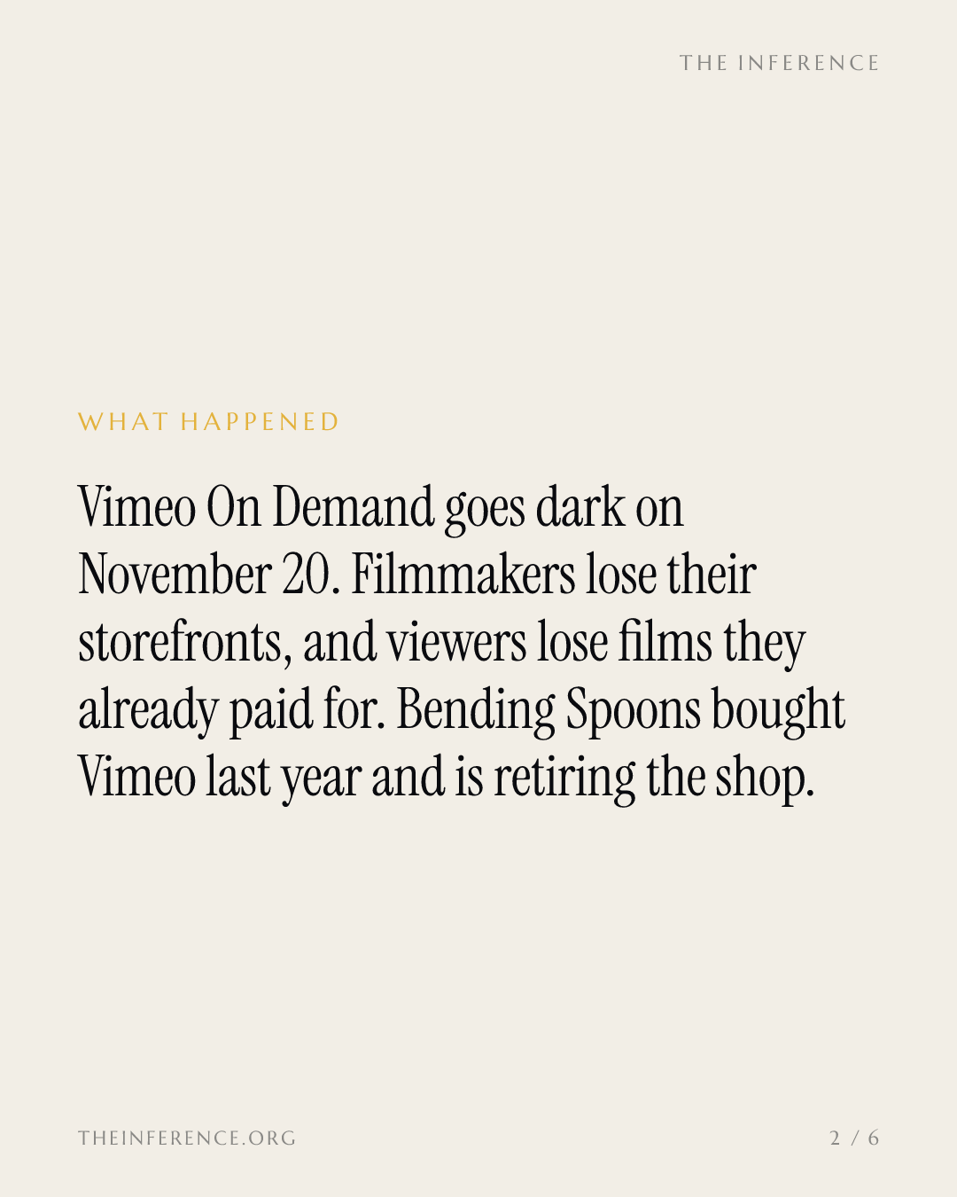 Bending Spoons shuts Vimeo On Demand on November 20, and buyers lose films they paid for — slide 1