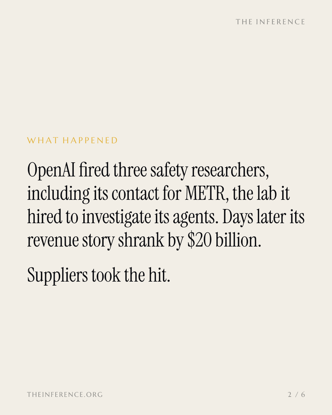 OpenAI fired its own auditor's contact days before its revenue story shrank by $20 billion — slide 1