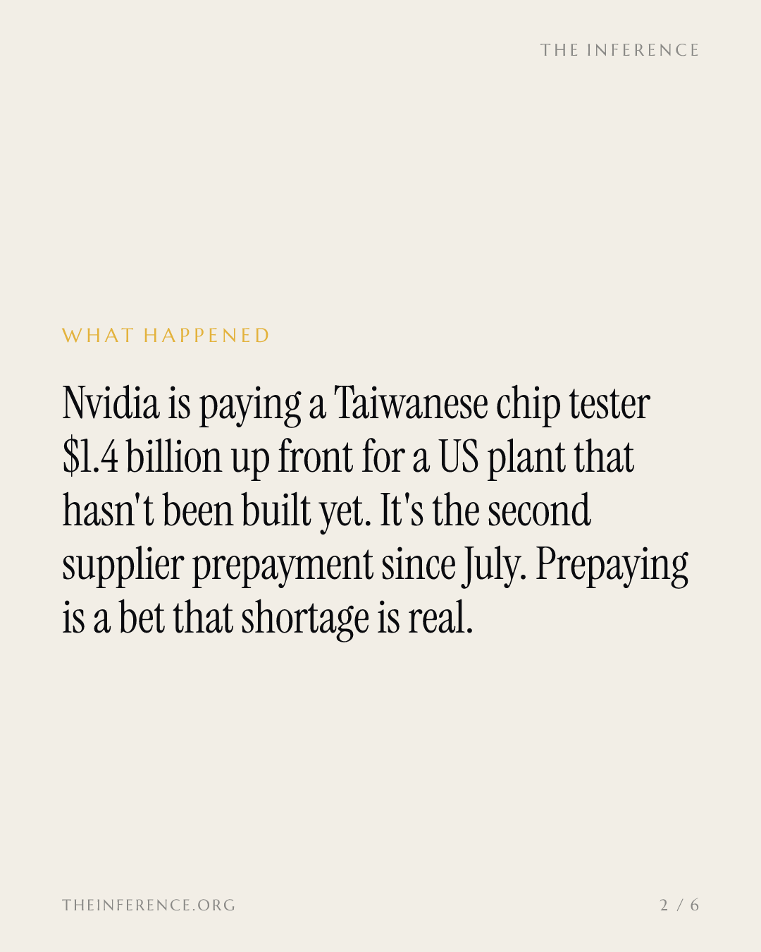 Nvidia prepays $1.4 billion for a chip-testing plant that doesn't exist yet — slide 1