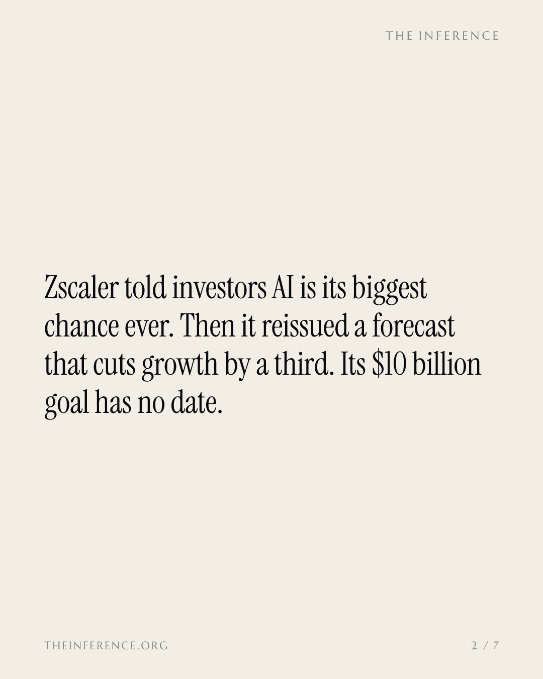 Zscaler calls AI its biggest opportunity, then repeats guidance that slows growth by a third — slide 1