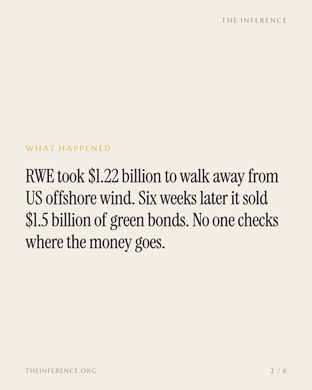 RWE kassierte 1,22 Milliarden Dollar für den Ausstieg aus der US-Windkraft – und legte danach grüne Anleihen über 1,5 Milliarden auf — slide 1