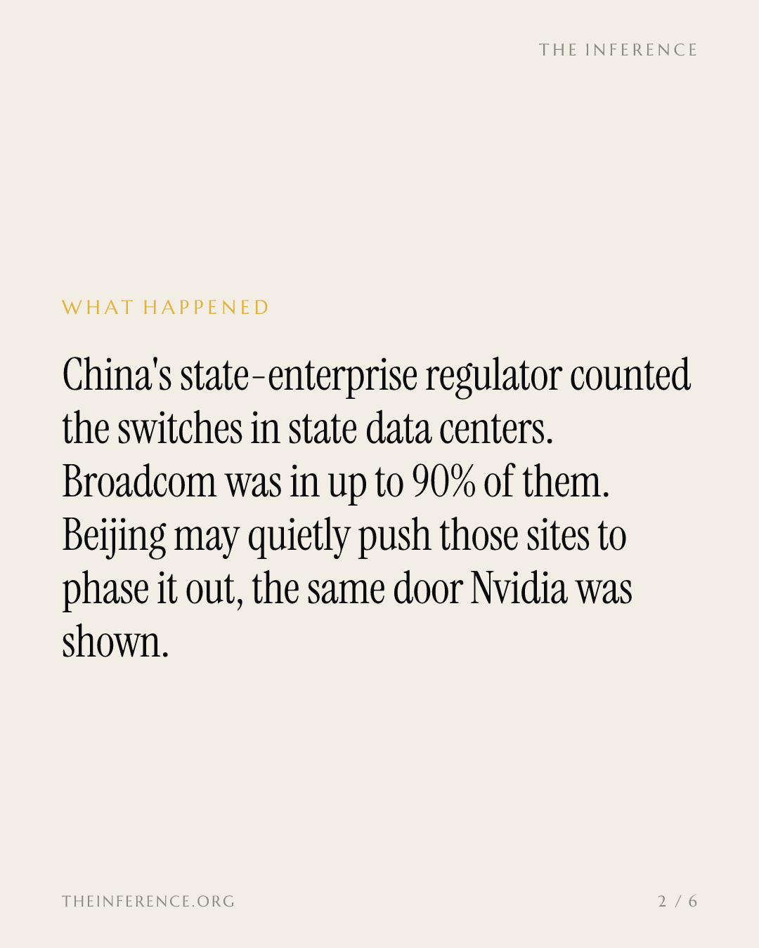 China prüft seine staatlichen Rechenzentren – und findet Broadcom in bis zu 90 Prozent der Switches — slide 1