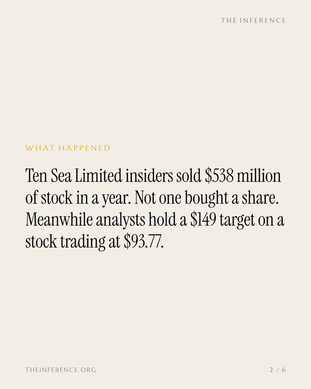Analysts rate Sea Limited a buy at $149.40. Its insiders sold $538 million and bought nothing. — slide 1