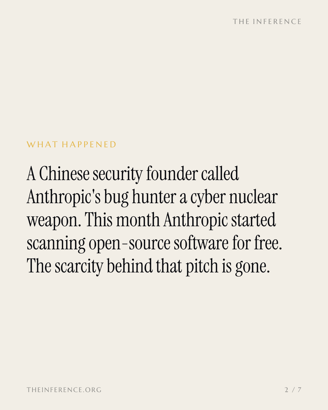 Anthropic gives away the bug scanner Qihoo 360 called a 'cyber nuclear weapon' — slide 1