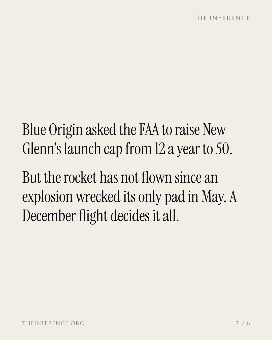 Blue Origin asks FAA to let New Glenn fly 50 times a year; Amazon's satellites wait on a December flight — slide 1
