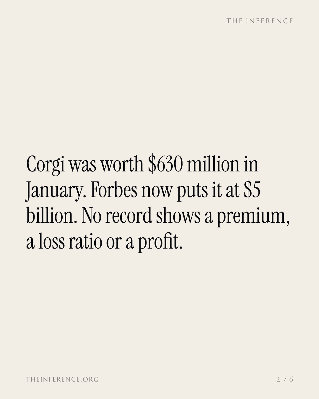 Corgi's $5 Billion Valuation Rests on Two Unnamed Sources — slide 1