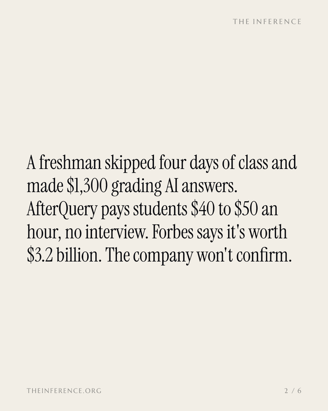 Undergrads Skip Class to Grade AI for $1,300 a Week. The Startup Behind Them Is Reportedly Worth $3.2 Billion — slide 1