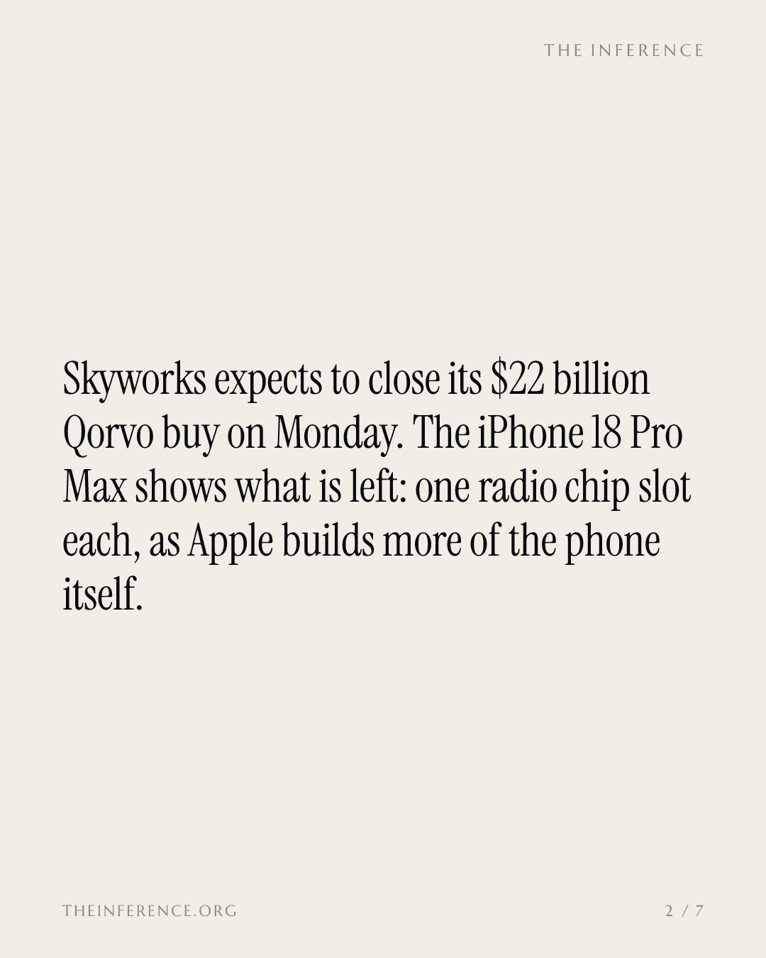 Skyworks Cleared to Close Qorvo on Monday; Apple's iPhone Board Shows What the $22 Billion Buys — slide 1