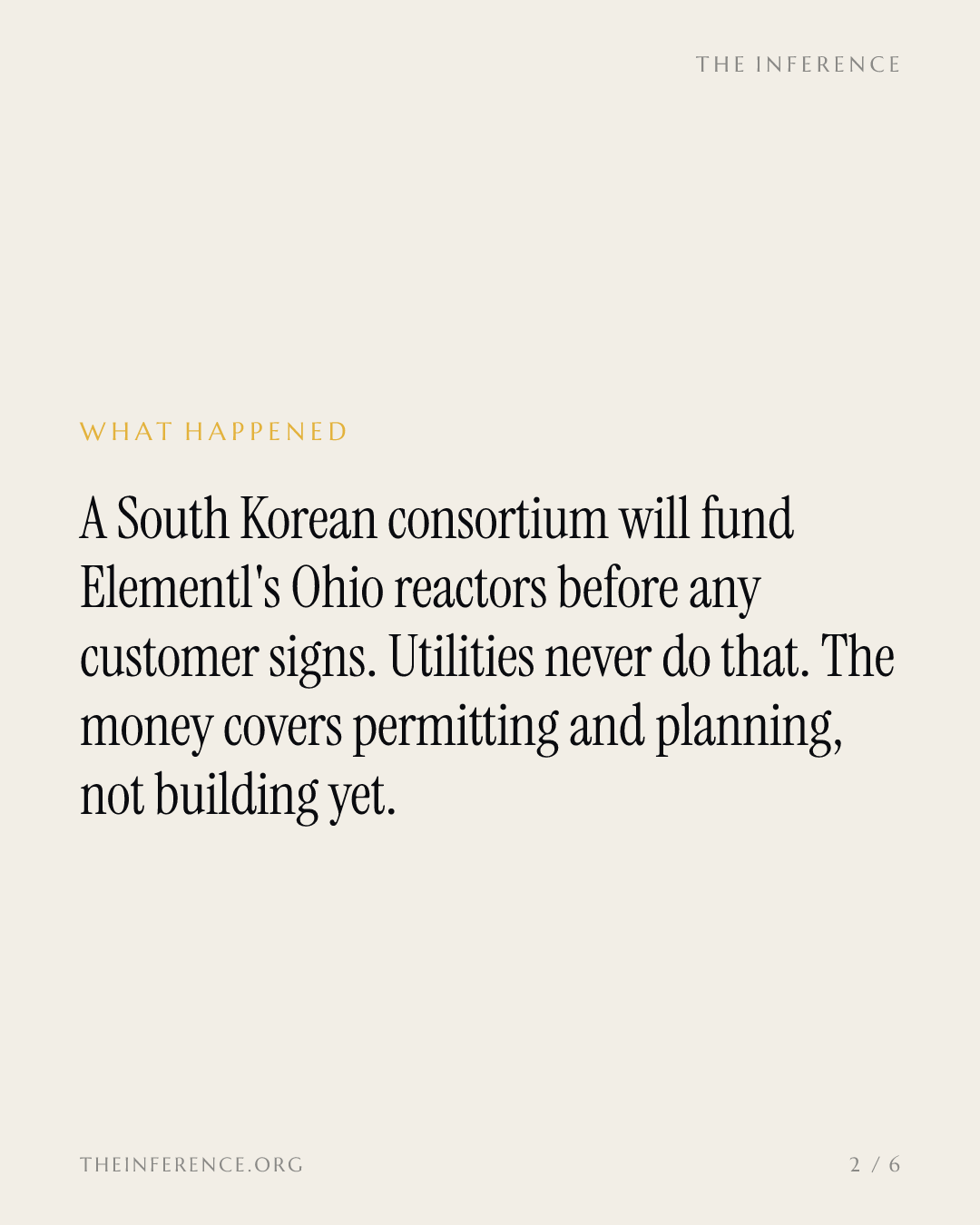 Elementl signs Korean funding deal for Ohio reactors as GE Vernova counts on a 116GW gas backlog — slide 1