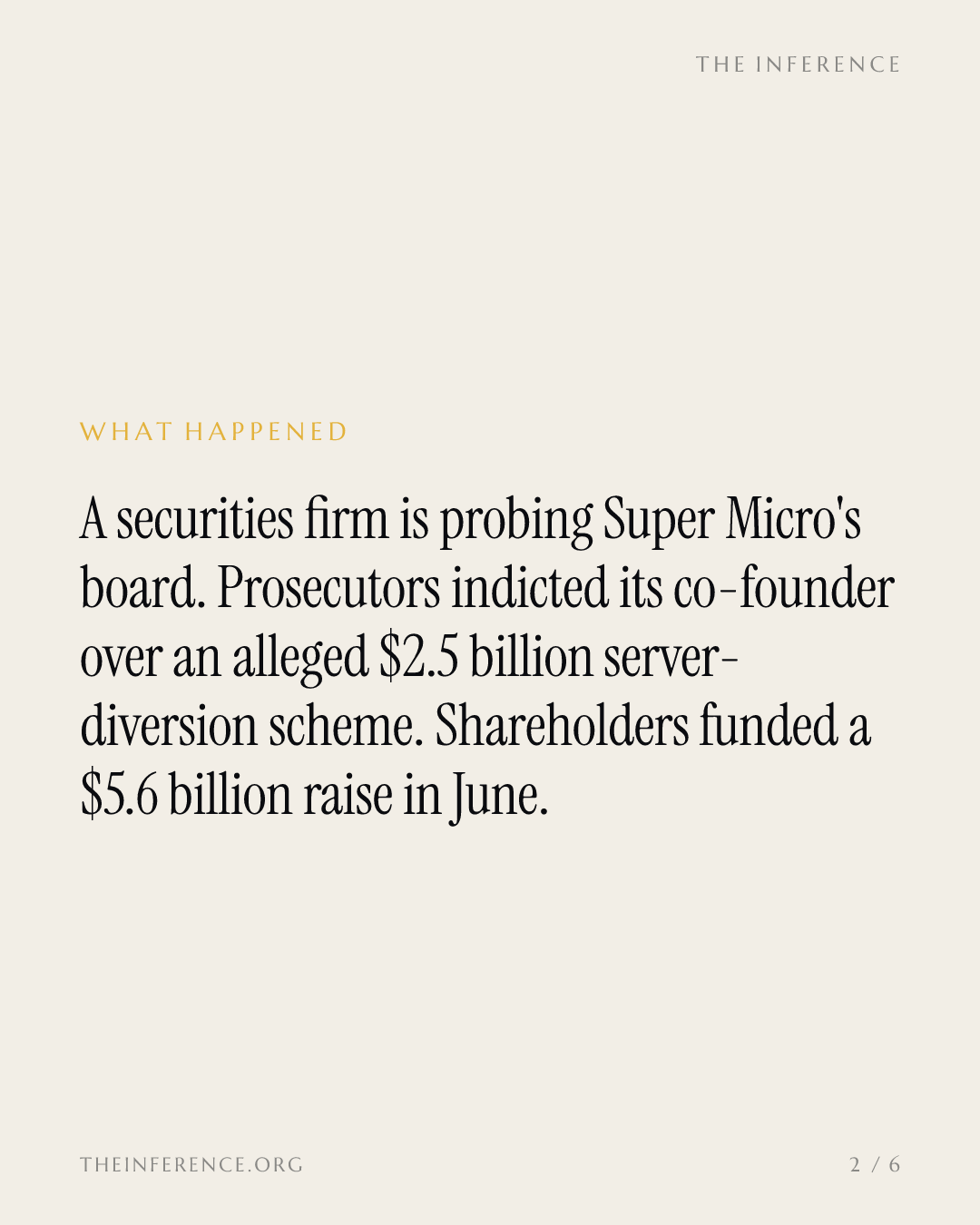 An Indicted Co-Founder, a $5.6 Billion Raise and a Probe of Super Micro's Board — slide 1