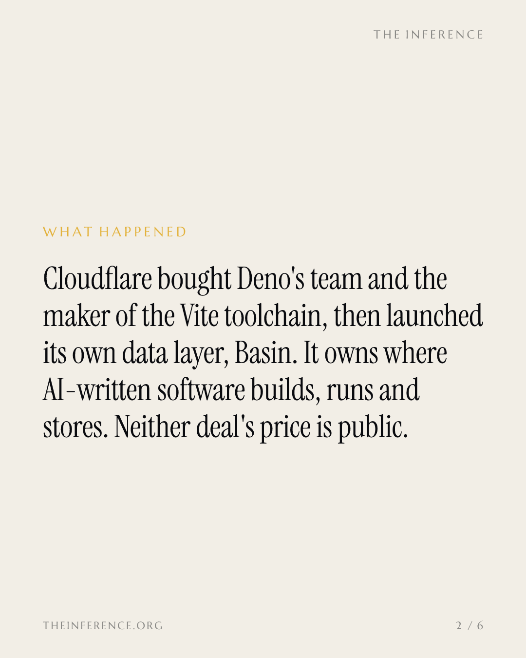 Cloudflare is buying the whole stack AI agents build on, and the stock trades at 49.5 times sales — slide 1