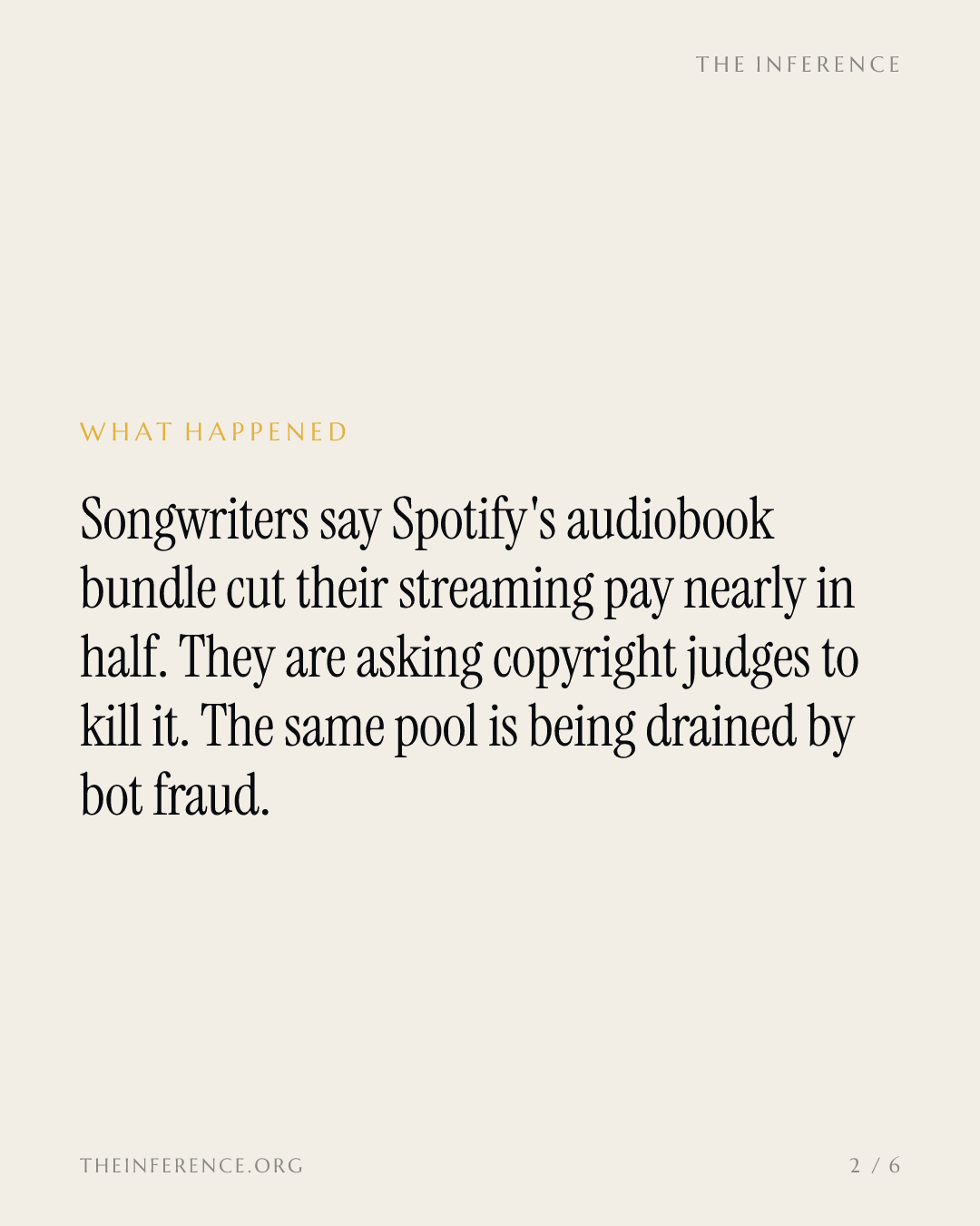Songwriters ask copyright judges to kill the Spotify bundle that cut their streaming pay nearly in half — slide 1