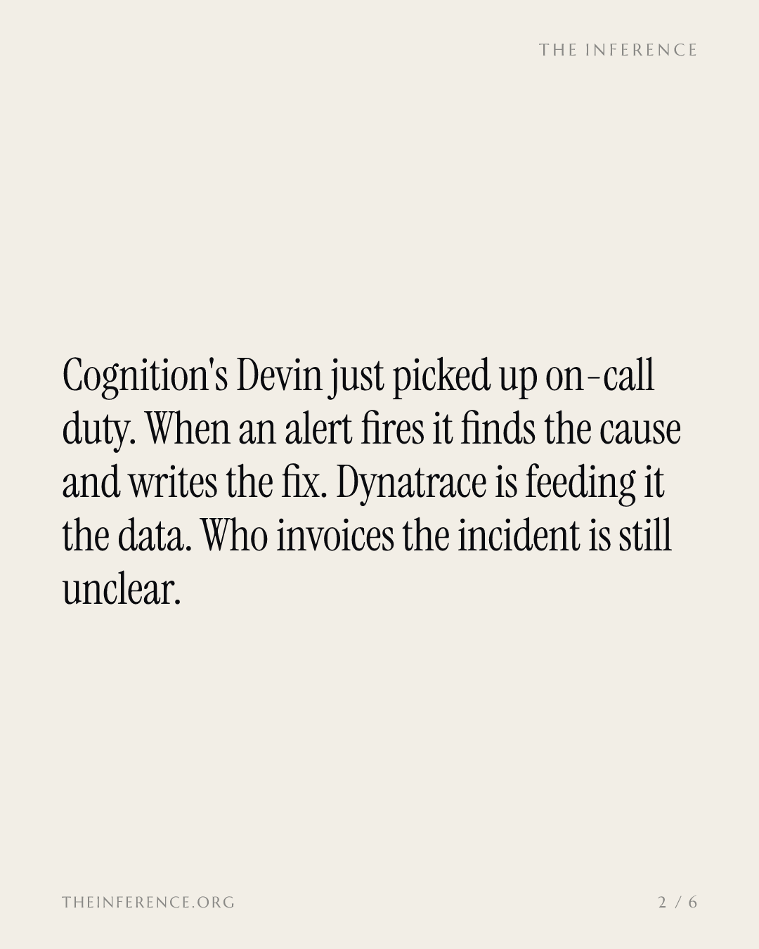 Dynatrace feeds its incident data to Cognition's Devin, the AI agent that writes the fix — slide 1