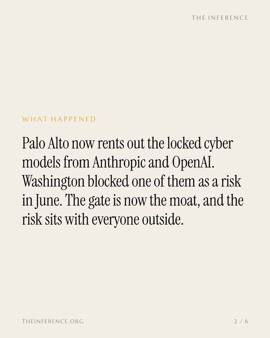 Palo Alto rents out the cyber models Anthropic and OpenAI keep locked — slide 1