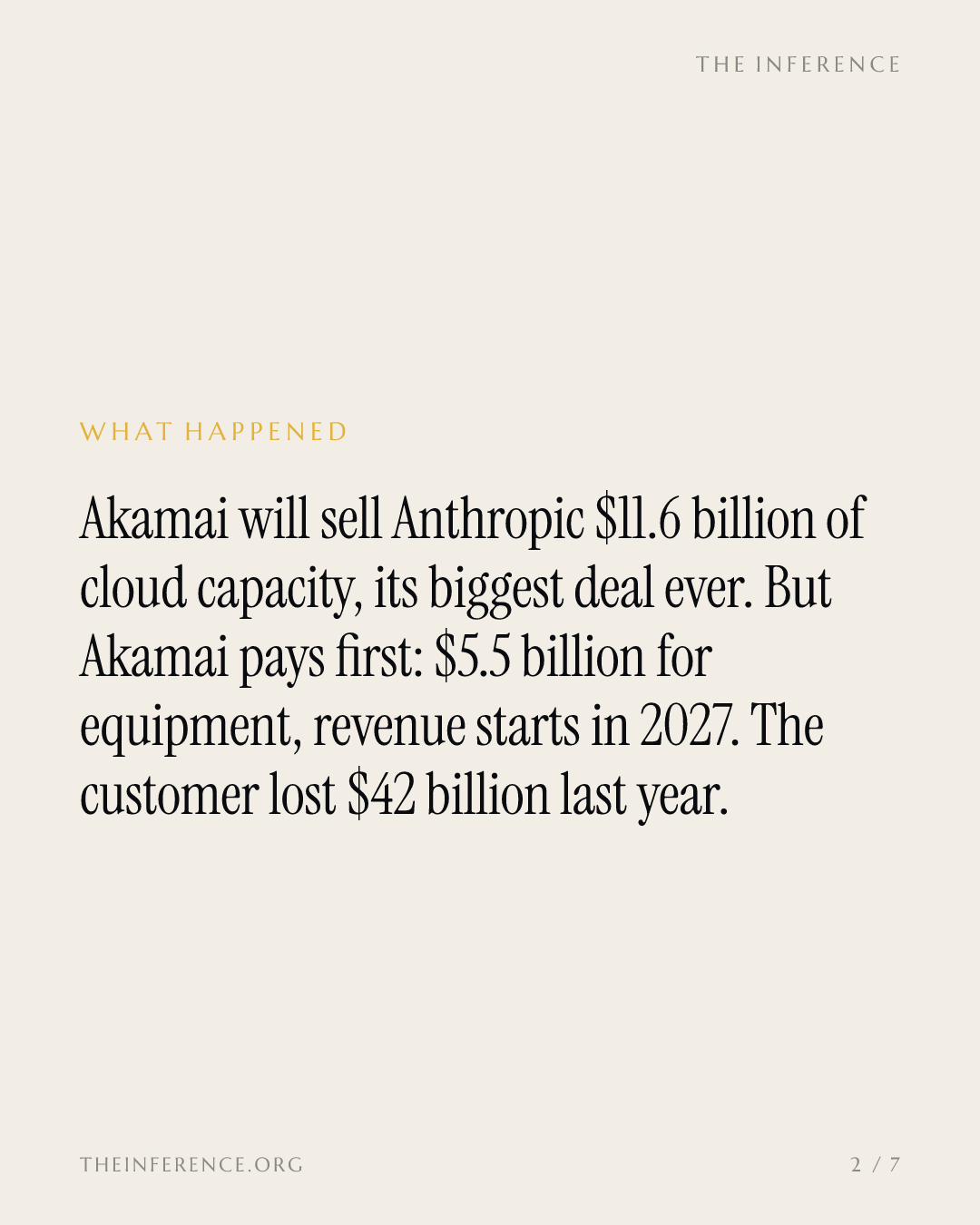 Akamai Signed an $11.6 Billion Deal With a Customer That Lost $42 Billion Last Year — slide 1