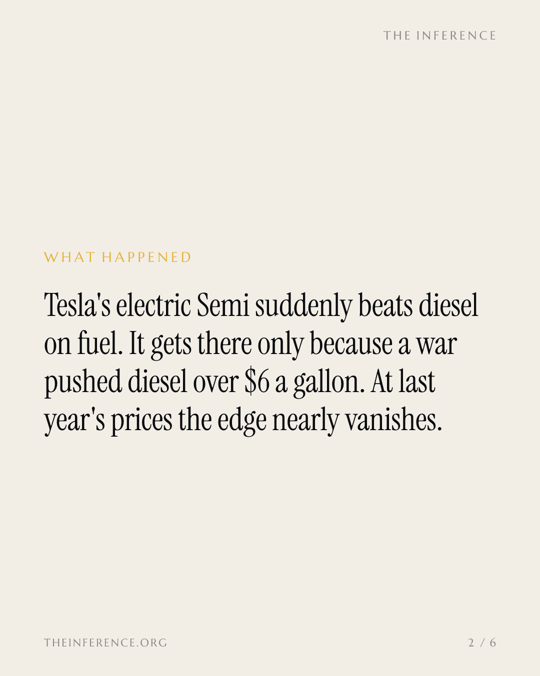 Tesla Semi : le camion qui carbure à la guerre en Iran — slide 1