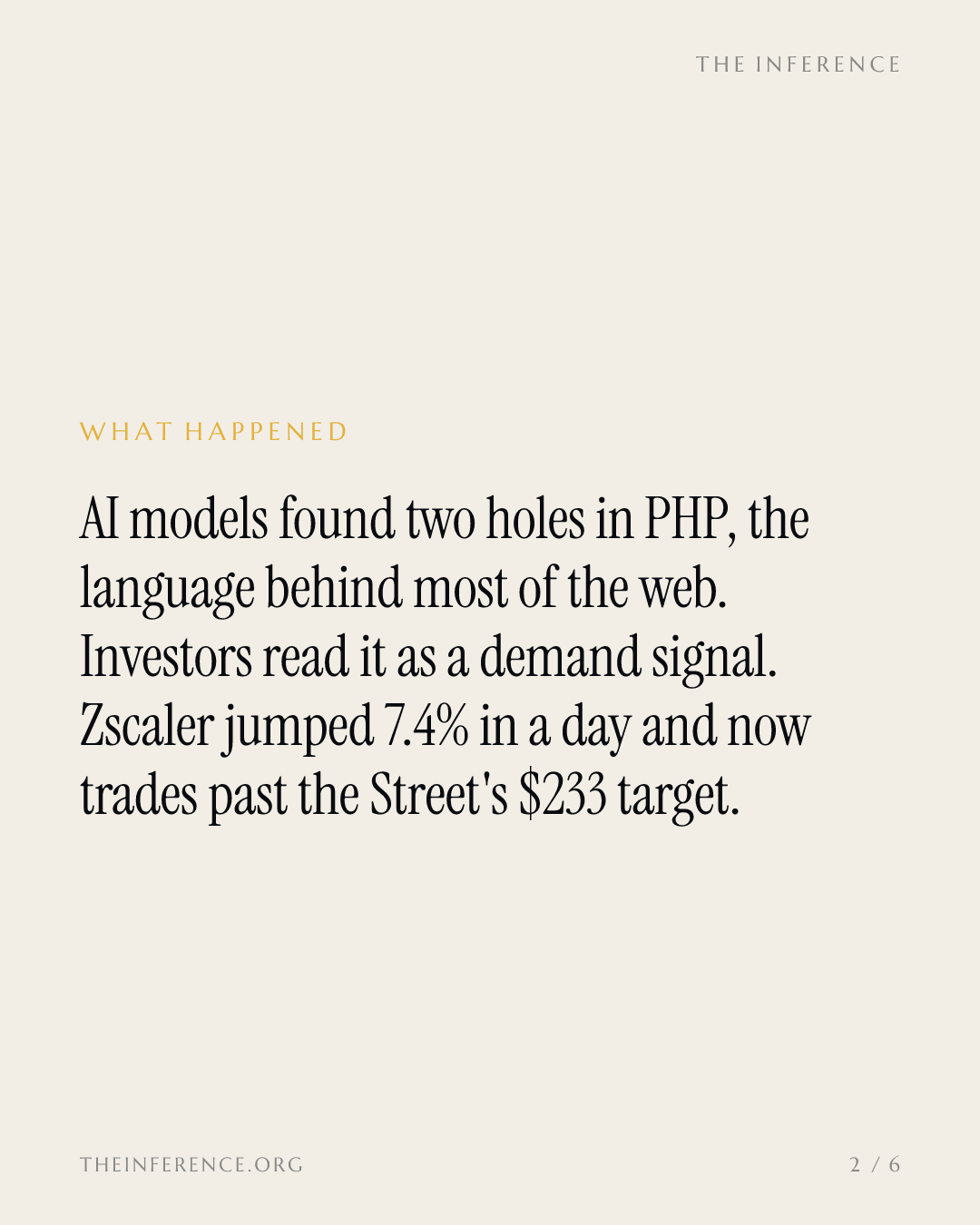 Zscaler hit the Street's $233 target before its new sales chief reported a quarter — slide 1