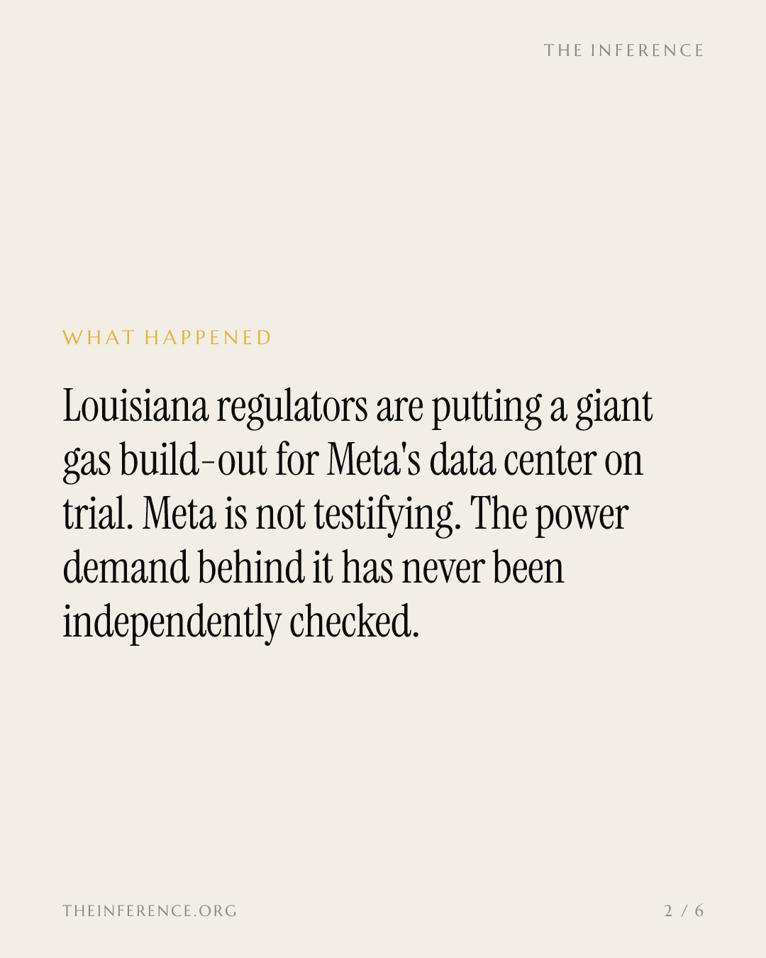 Louisiana puts Meta's gigawatt on trial, and Meta won't take the stand — slide 1
