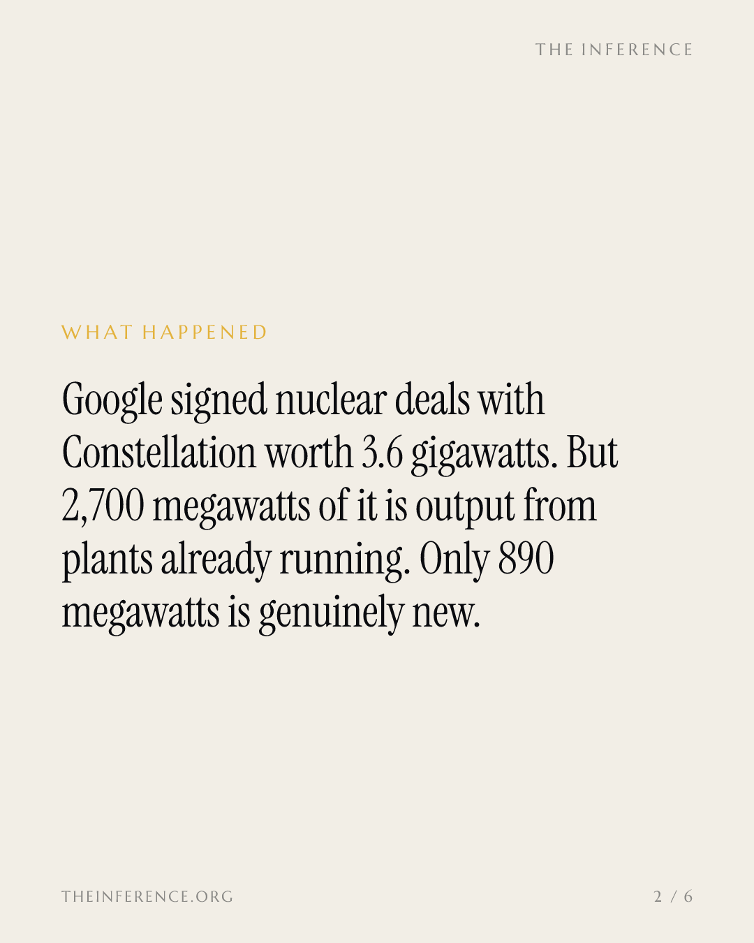 Drei Viertel von Googles 3,6-Gigawatt-Deal mit Constellation ist Atomstrom, den es schon gibt — slide 1