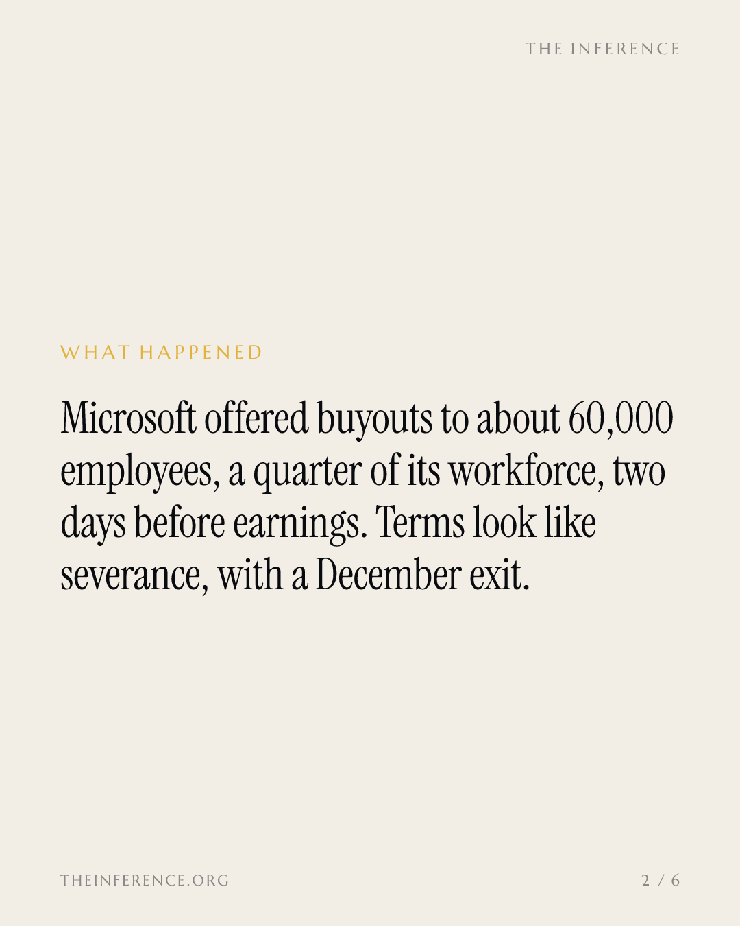 Microsoft offers 60,000 employees buyouts before Wednesday earnings as capex matches its $35.8 billion profit — slide 1