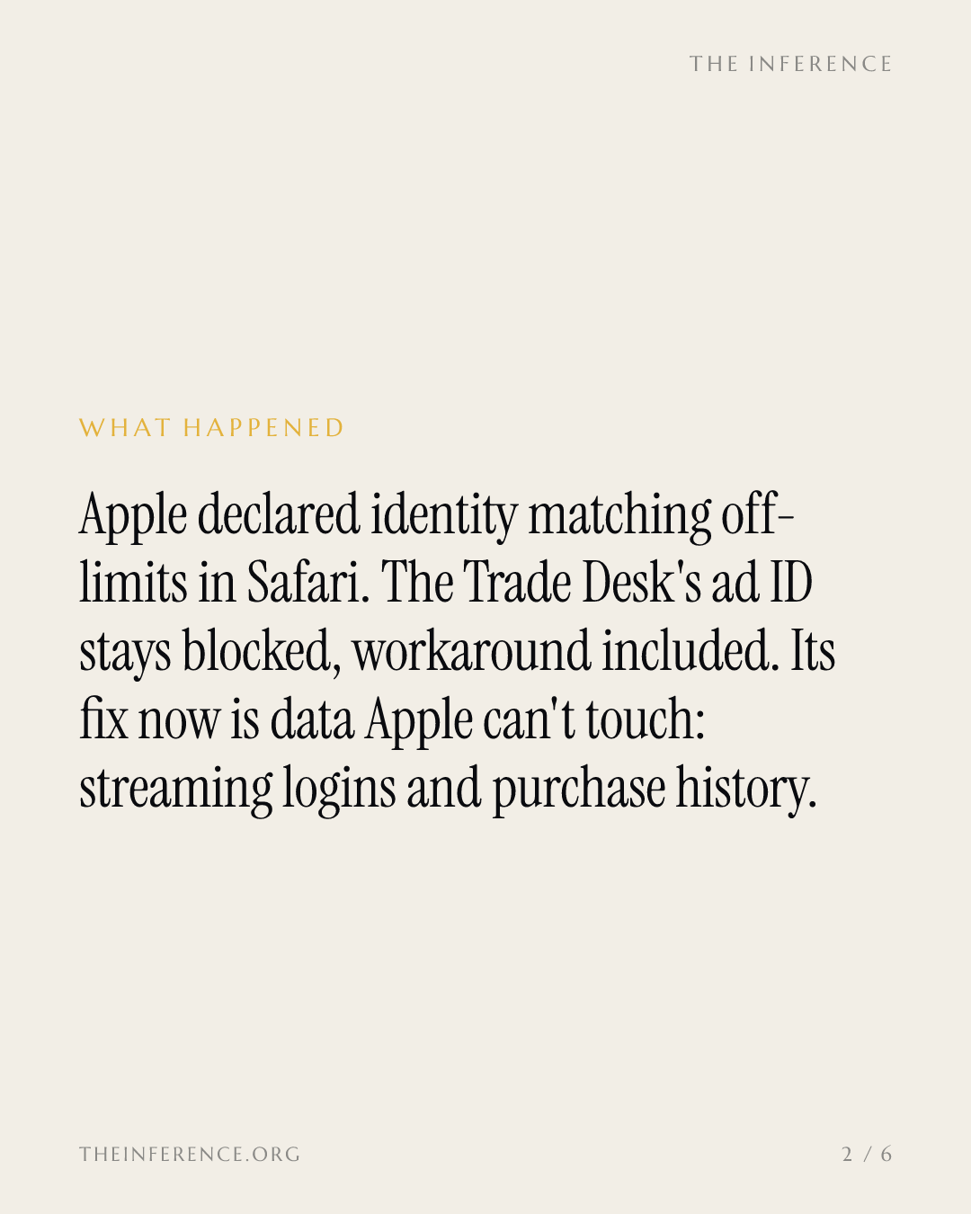 Apple blocks The Trade Desk's ad ID in Safari; Netflix and retail data carry a Nov. 5 report guided down 12% — slide 1