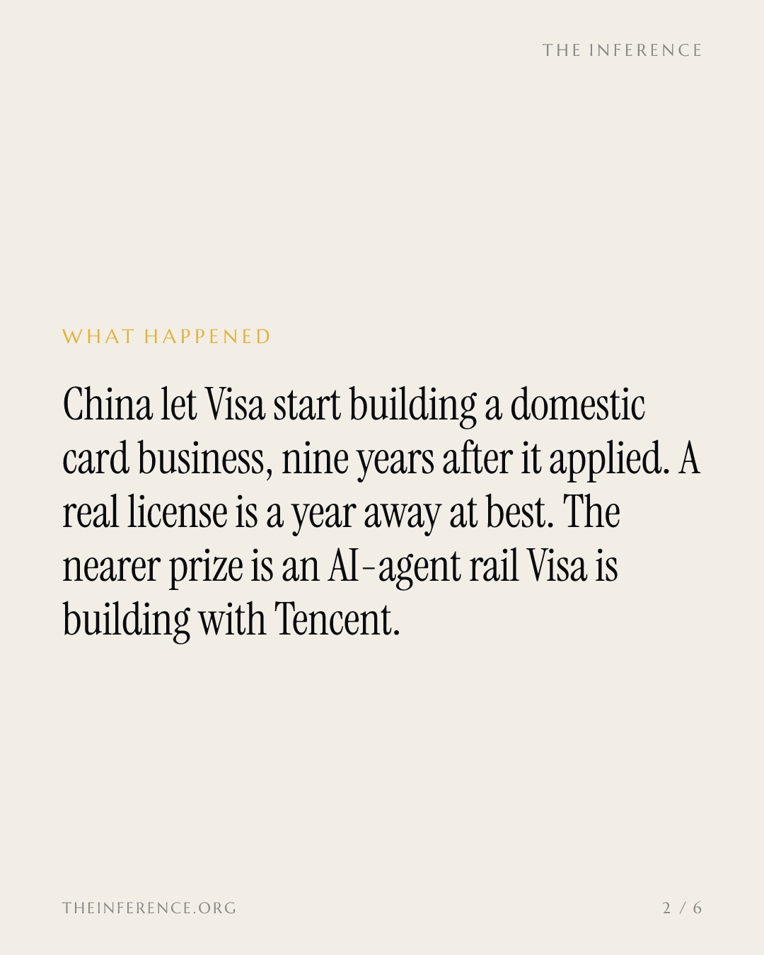 Visa's China Approval Is a Test Dated October 2027 — slide 1
