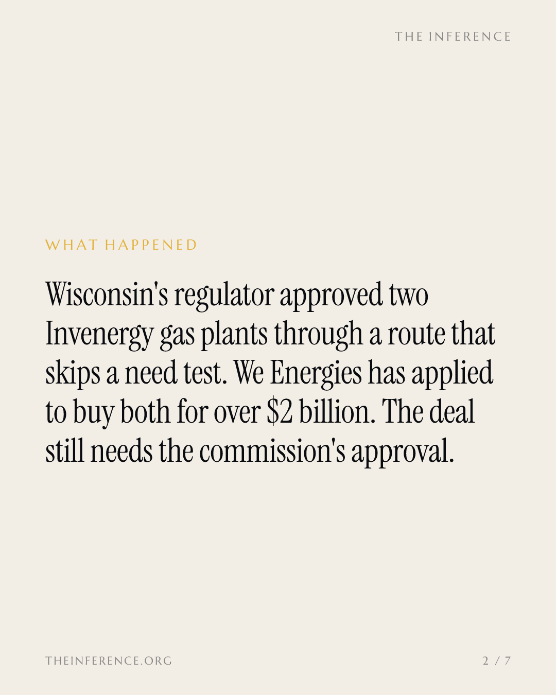 WEC Energy Group seeks to buy $2 billion of Invenergy gas plants no regulator tested for need — slide 1