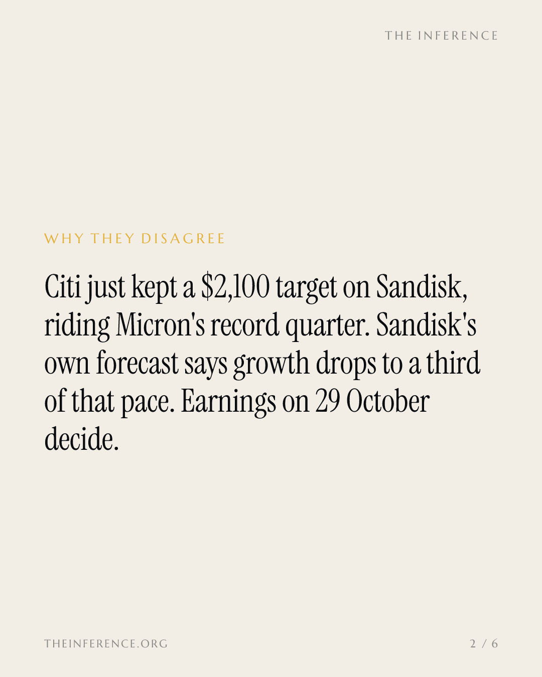 Citi stützt sein 2.100-Dollar-Kursziel für Sandisk auf Micron – die eigene Prognose des Konzerns deutet in die Gegenrichtung — slide 1