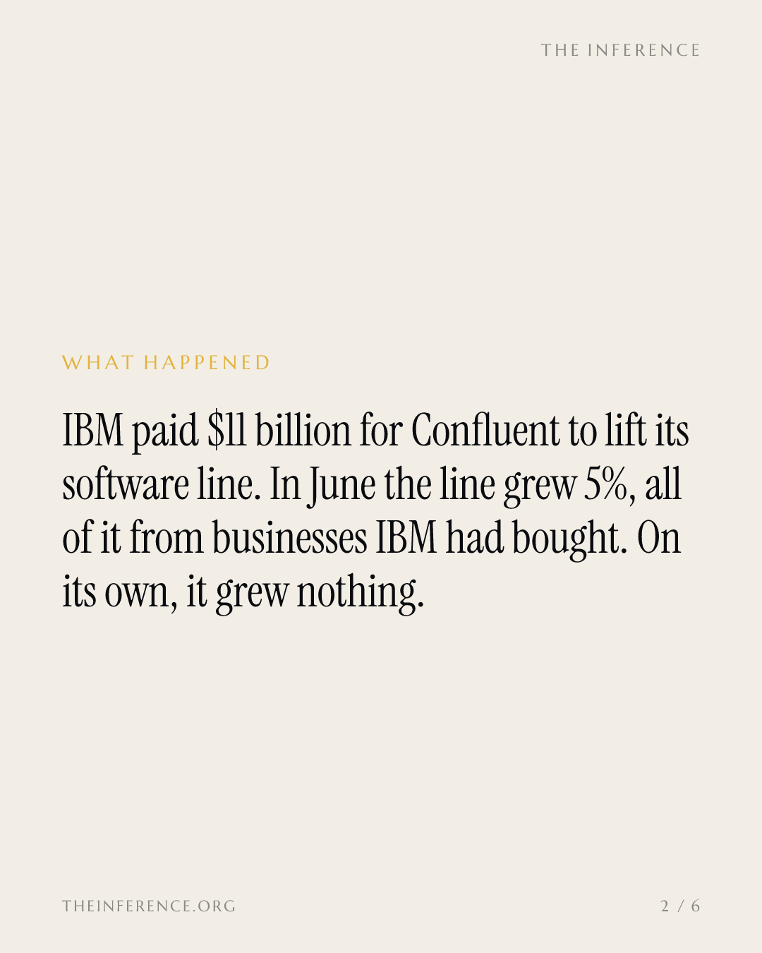 IBMs Confluent-Deal über elf Milliarden Dollar landete in einer Softwaresparte mit null organischem Wachstum — slide 1