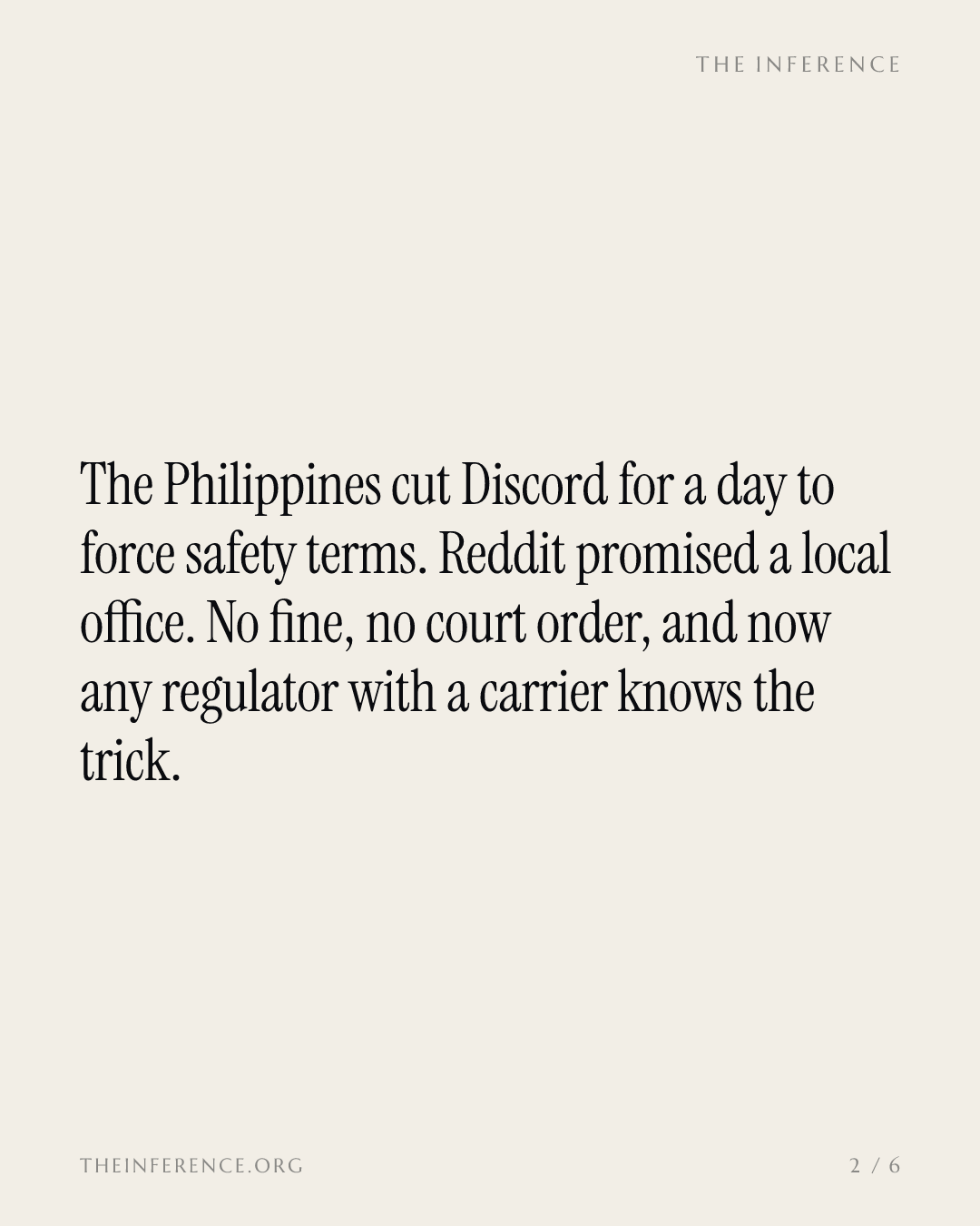 The Philippines banned Discord for a day and walked away with a promised Reddit office — slide 1