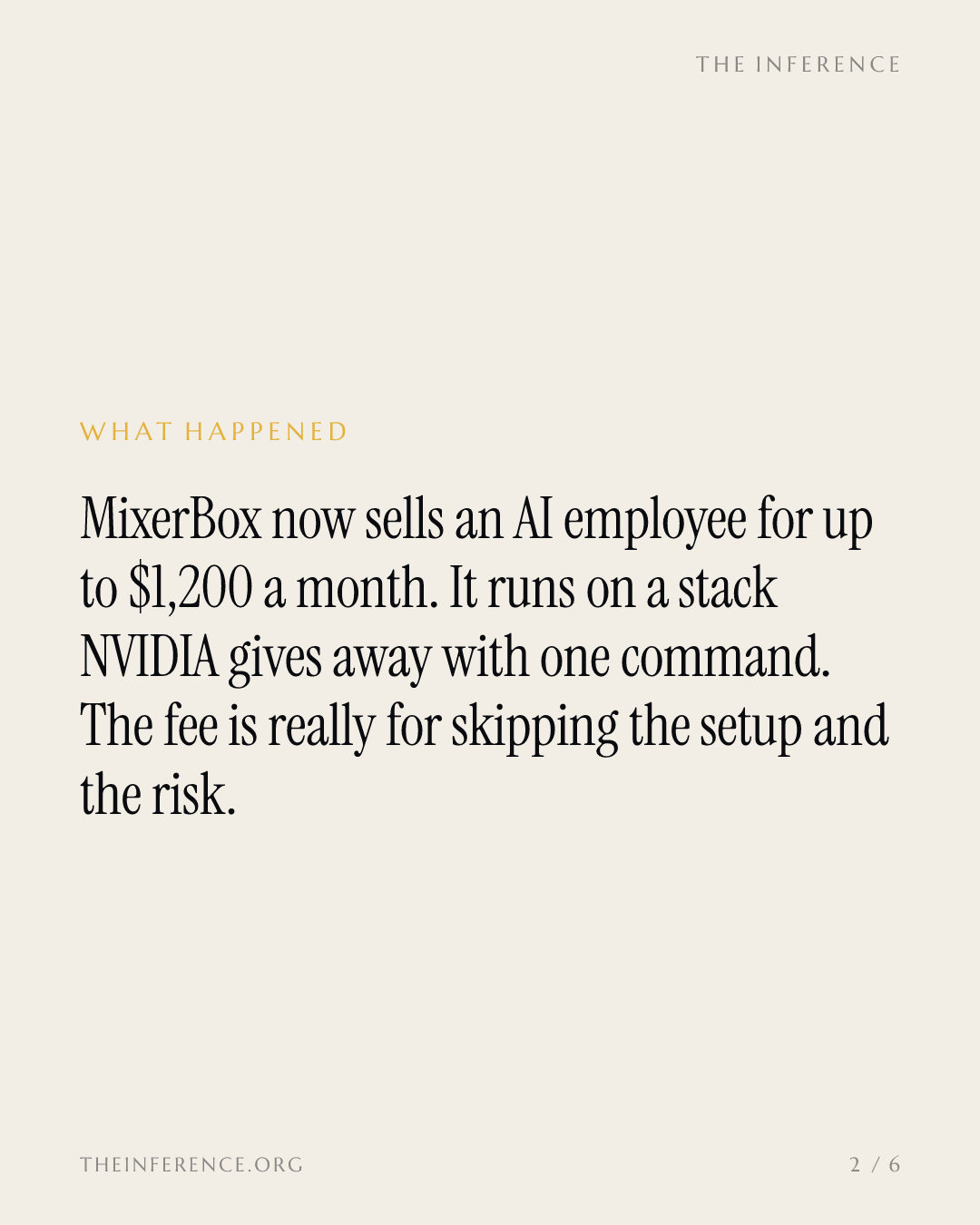 MixerBox's ZenClaw charges up to $1,200 a month to run a stack NVIDIA gives away — slide 1